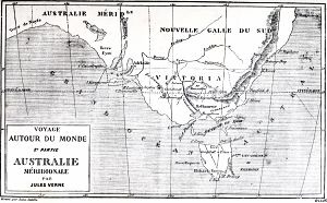 Атлас Черно-белое фото. Часть атласа, на которой написано с боку AUSTRALIE.