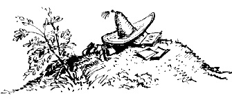 Незнайка Черно-белое фото. Незнайка лежит на холме на животе читает книгу и пишет.
