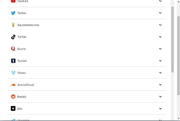 Список социальных сетей для зароботка на Vktarget.